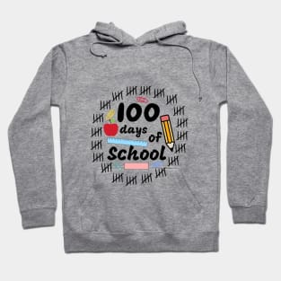 Stationery 100 days of School Kids t-shirt Design Hoodie